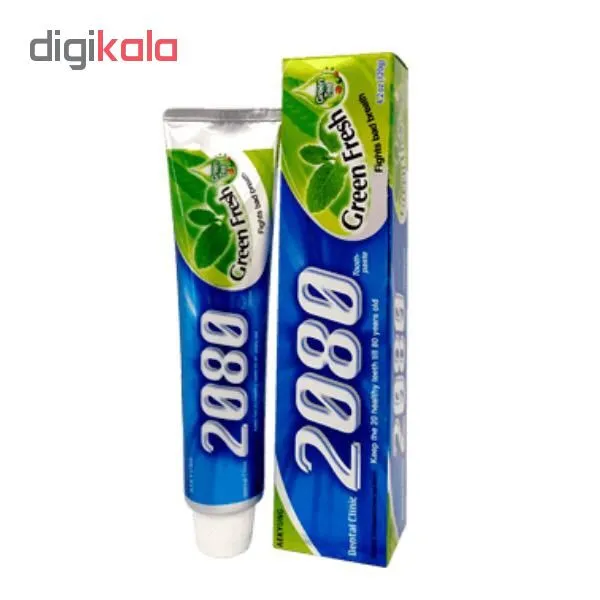 خمیر دندان 2080 مدل Green fresh حجم ۱۲۰ میلی لیتر - تصویر 2