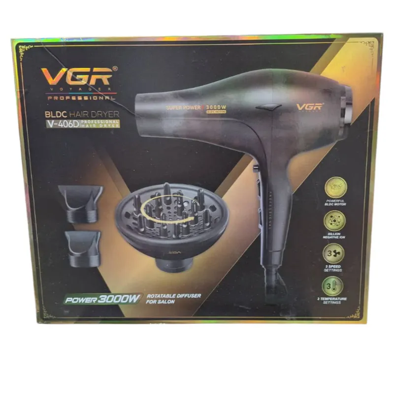 سشوار حرفه‌ای 3000 وات وی جی ار مدل V-406D - تصویر 5