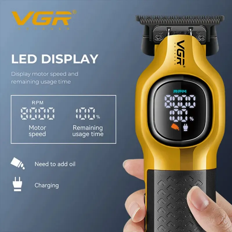ماشین اصلاح موی سر و صورت شارژی وی جی ار مدل V-885T - تصویر 4
