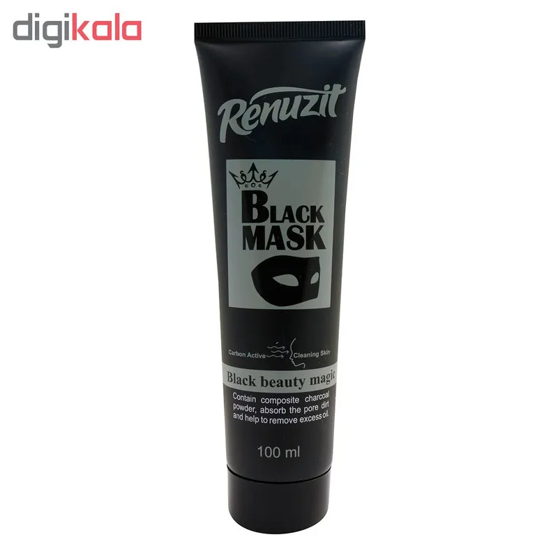 ماسک صورت رینو زیت مدل Black mask carbon active حجم 100 میلی لیتر مجموعه 2 عددی - تصویر 3