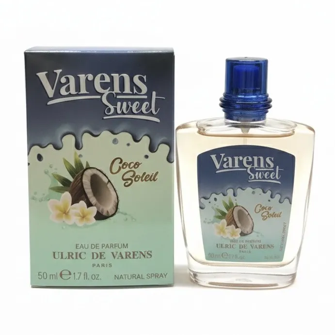 ادوپرفیوم زنانه اولریک دو وارن مدل Varens sweet coco soleil با رایحه گرم حجم ۵۰ میلی‌لیتر - تصویر 2