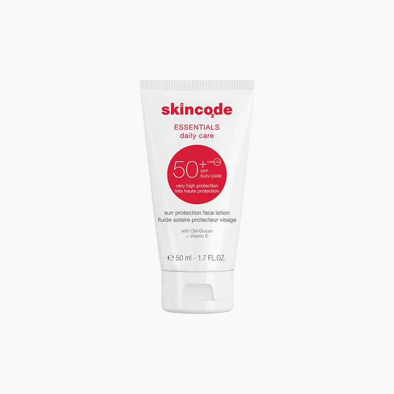 لوسیون ضد آفتاب بی‌رنگ صورت، بدن اسکین کد SPF 50 مدل LOTION ‌محافظ در برابر UVA/UVB مناسب برای انواع پوست حجم 50 میلی‌لیتر - تصویر 2