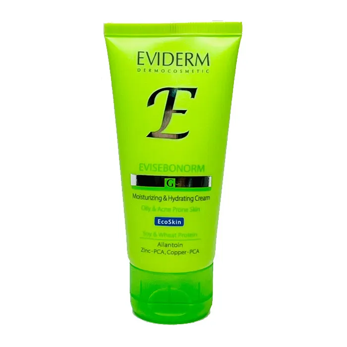 کرم مرطوب کننده و آبرسان صورت اویدرم مدل EcoSkin مناسب برای پوست چرب حجم 50 میلیلیتر
