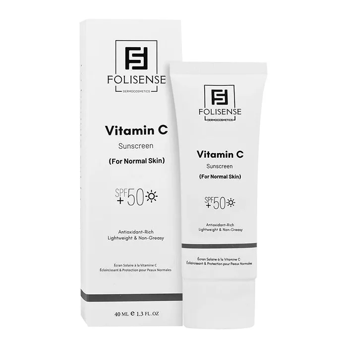 کرم ضد آفتاب بی‌رنگ صورت فولیسنس SPF 50 مدل Vitamin C ‌محافظ در برابر UVA/UVB مناسب برای انواع پوست حجم 40 میلی‌لیتر - تصویر 2