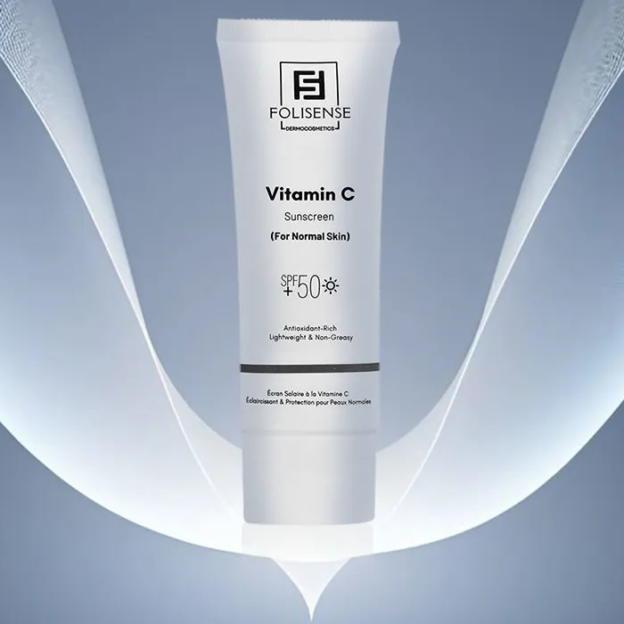 کرم ضد آفتاب بی‌رنگ صورت فولیسنس SPF 50 مدل Vitamin C ‌محافظ در برابر UVA/UVB مناسب برای انواع پوست حجم 40 میلی‌لیتر - تصویر 3