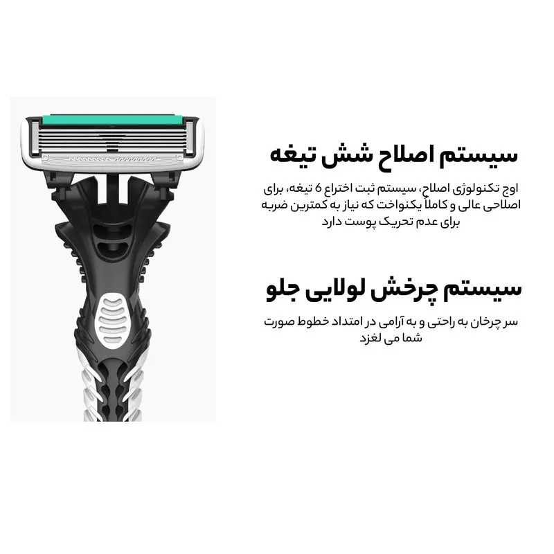 خود تراش دورکو مدل Pace 6 تحت لیسانس بسته 4 عددی - تصویر 5