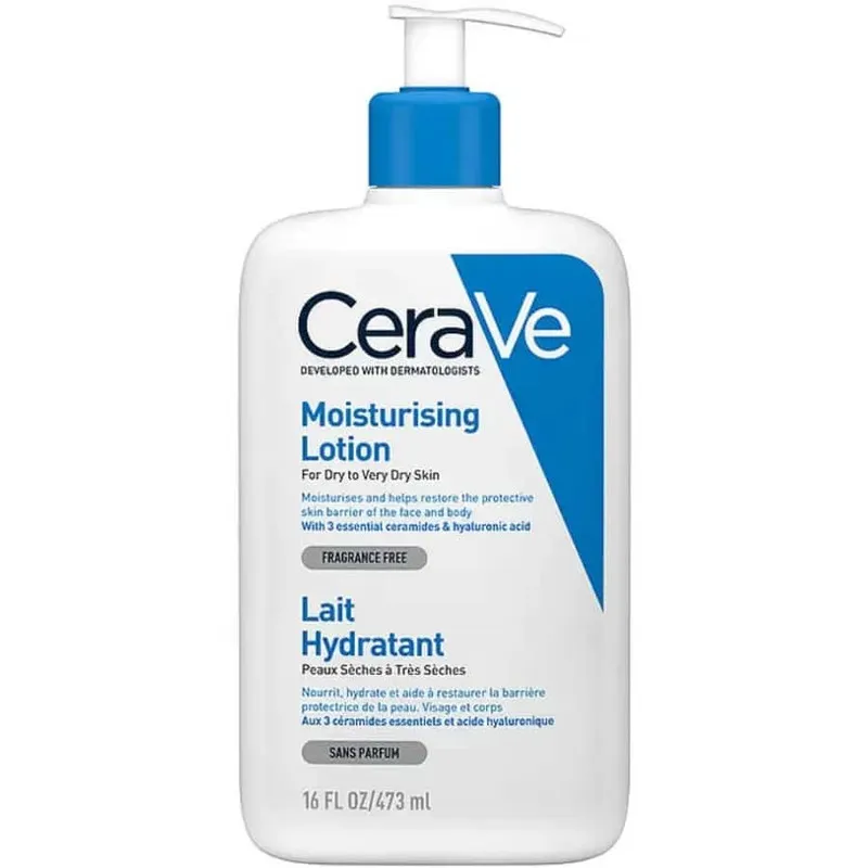 کرم آبرسان دست، صورت سراوی مدل lait hydratant مناسب برای انواع پوست حجم 470 میلی‌لیتر - تصویر 2