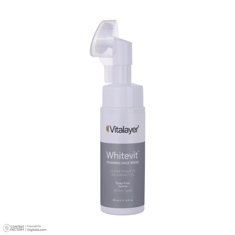 فوم شستوشوی صورت ویتالیر مدل Whitevit مناسب برای انواع پوست حجم 200 میلیلیتر - تصویر 4