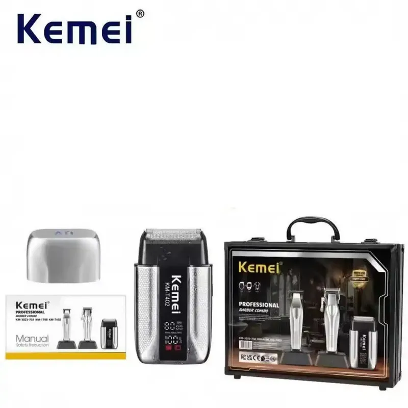 ماشین اصلاح موی سر و صورت شارژی کیمی مدل S3 km-3023-702 km-1798 km-T402 مجموعه 3 عددی - تصویر 2