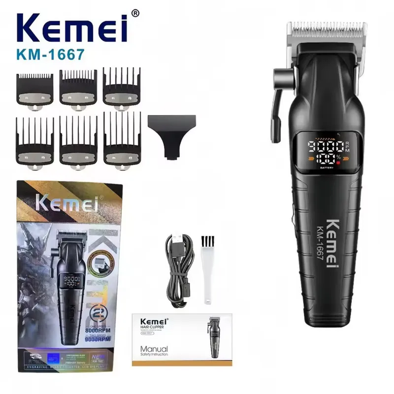 ماشین اصلاح موی سر و صورت شارژی کیمی مدل km-1667 - تصویر 2
