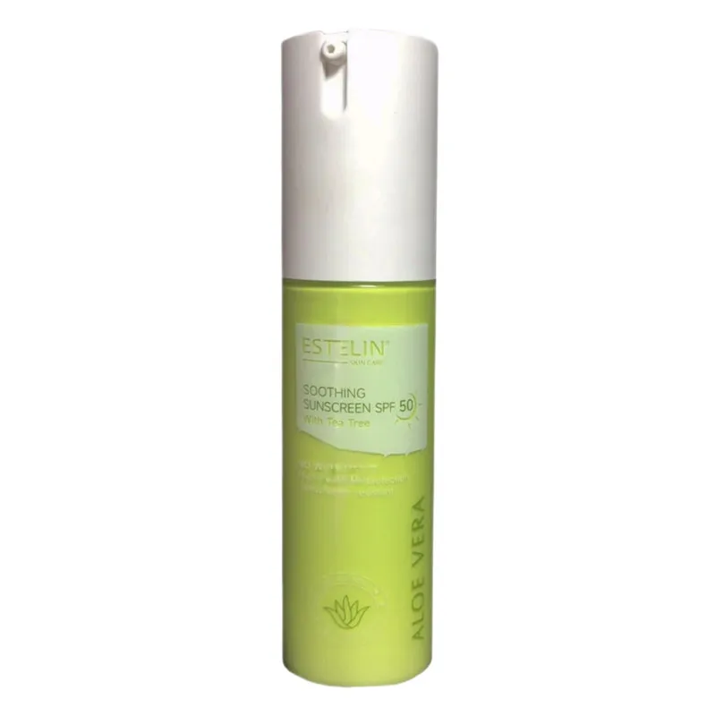 کرم ضد آفتاب بی رنگ صورت و بدن استیلن SPF 50 مدل ALOE VERA محافظ UVA و UVB مناسب برای انواع پوست حجم 60 میلی لیتر