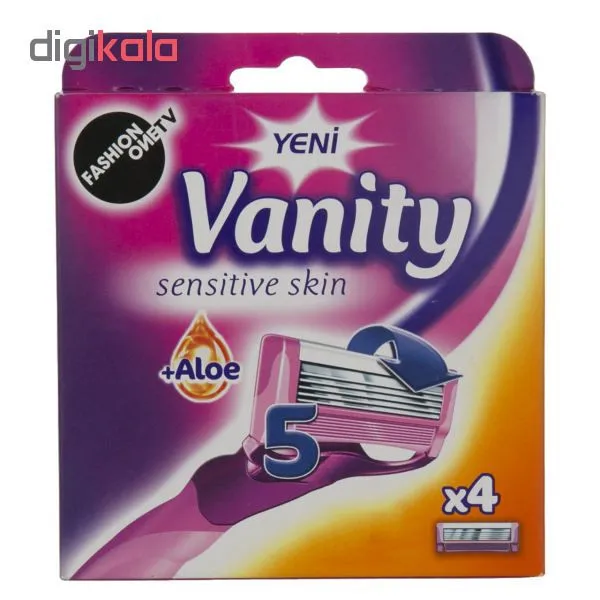 خود تراش مدل vanity به همراه تیغ یدک بسته 4 عددی - تصویر 3