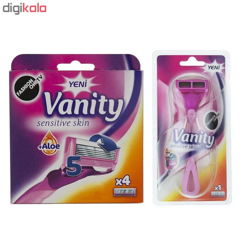 خود تراش مدل vanity به همراه تیغ یدک بسته 4 عددی - تصویر 4