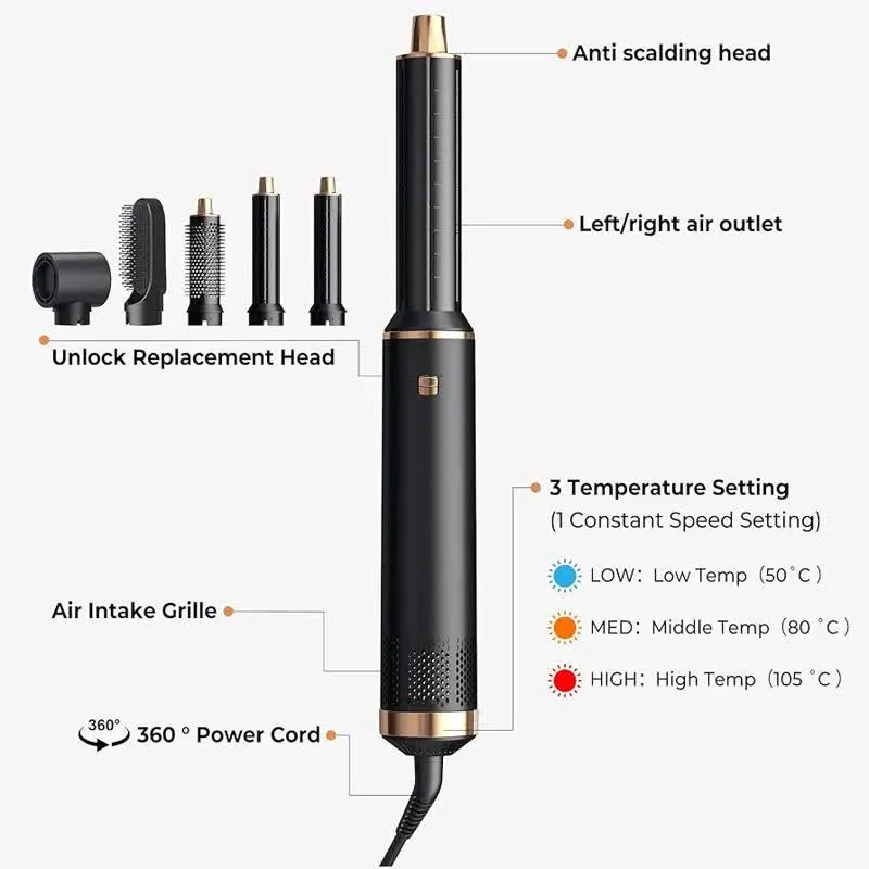 سشوار حرفهای 1000 وات مدل UKLISS-5IN1 - تصویر 4