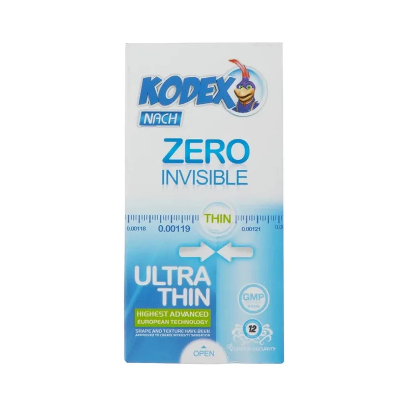کاندوم ناچ کدکس مدل ZERO INVISIBLE سه بسته 12 عددی - تصویر 2