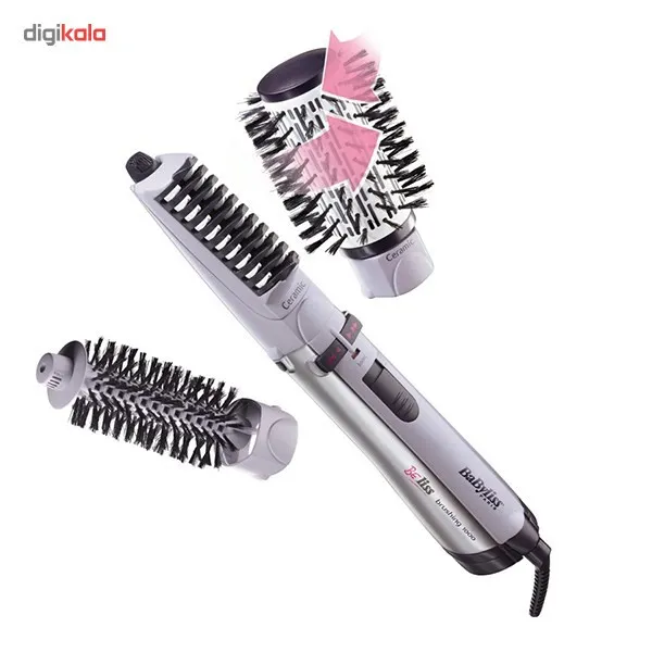 سشوار برسدار چرخشی 1000 وات بابیلیس مدل 2735E، موتور DC، دارای سری چرخشی با ویژگی صافکنندگی، فرکنندگی، با قابلیت باد سرد، فناوری تولید یون - تصویر 2