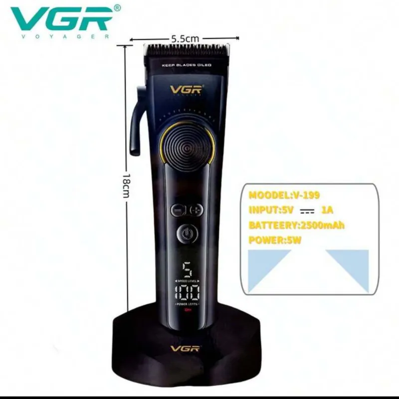 ماشین اصلاح موی سر و صورت شارژی وی جی ار مدل V-199 - تصویر 3