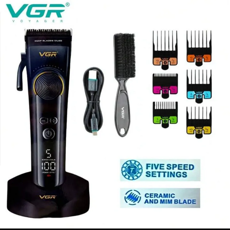 ماشین اصلاح موی سر و صورت شارژی وی جی ار مدل V-199 - تصویر 4