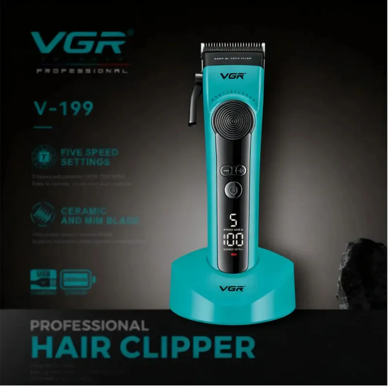 ماشین اصلاح موی سر و صورت شارژی وی جی ار مدل V-199 - تصویر 5