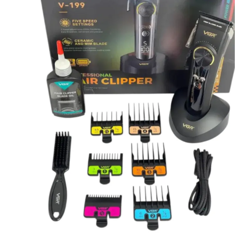 ماشین اصلاح موی سر و صورت شارژی وی جی ار مدل V-199 - تصویر 6
