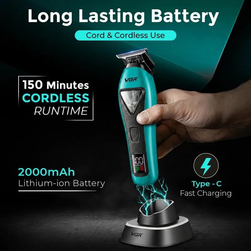 ماشین اصلاح موی سر و صورت شارژی وی جی ار مدل V-035T - تصویر 5