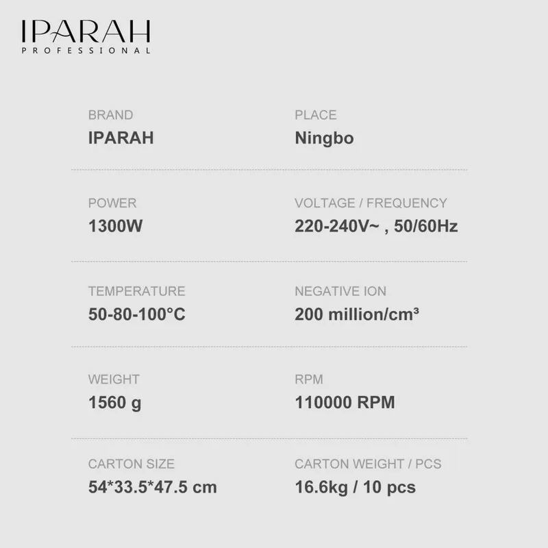 سشوار برسدار حالتدهنده 1300 وات ای پاراه مدل P-505 5in1 - تصویر 5