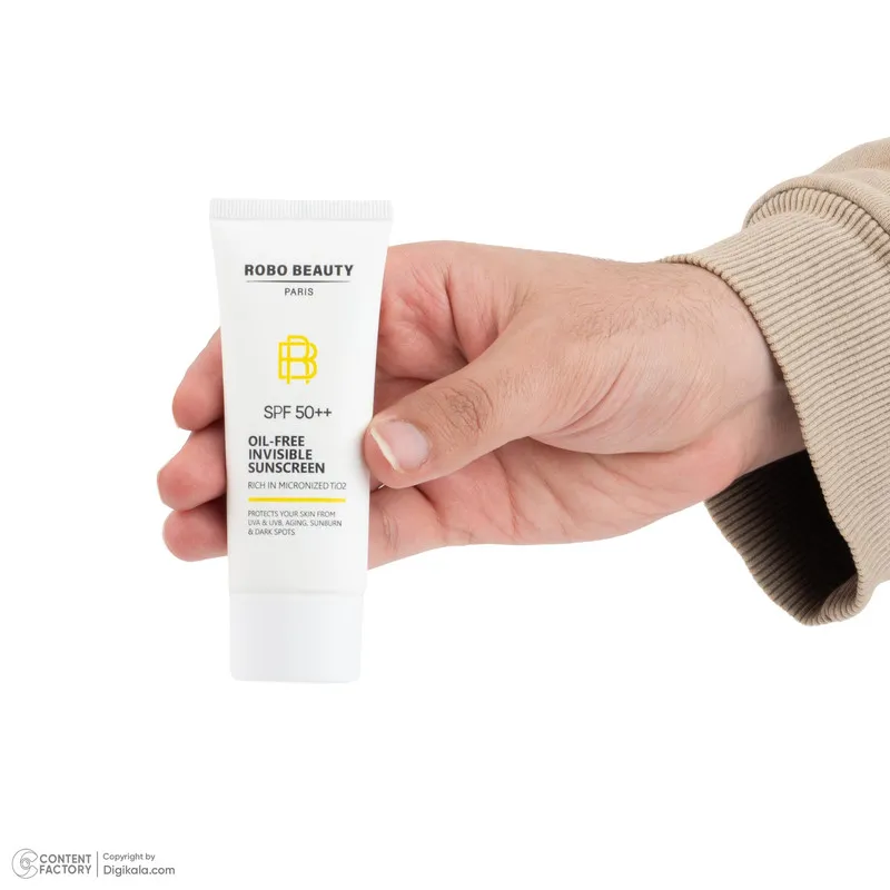 کرم ضد آفتاب بی‌رنگ صورت روبو بیوتی SPF 50 مدل Niacinamide محافظ UVA،UVB مناسب برای انواع پوست حجم 40 میلی لیتر - تصویر 3