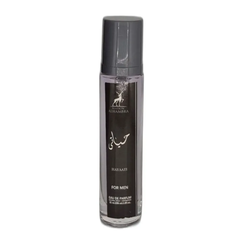 عطر جیبی مردانه الحمبرا مدل حیاتی با رایحه خنک حجم 35 میلی‌لیتر