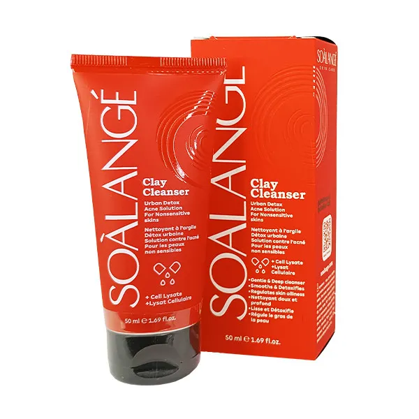 کرم شوینده صورت سوآلانژ مدل clay cleanser مناسب برای انواع پوست حجم 50 میلی لیتر
