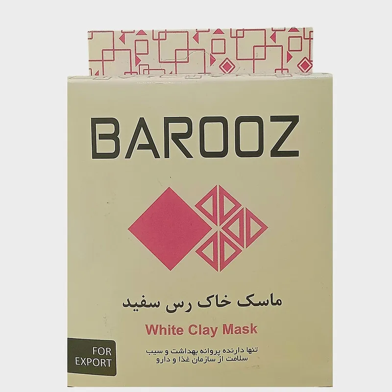 ماسک صورت باروز مدل  خاک رس سفید مناسب برای انواع پوست وزن 100 گرم - تصویر 2