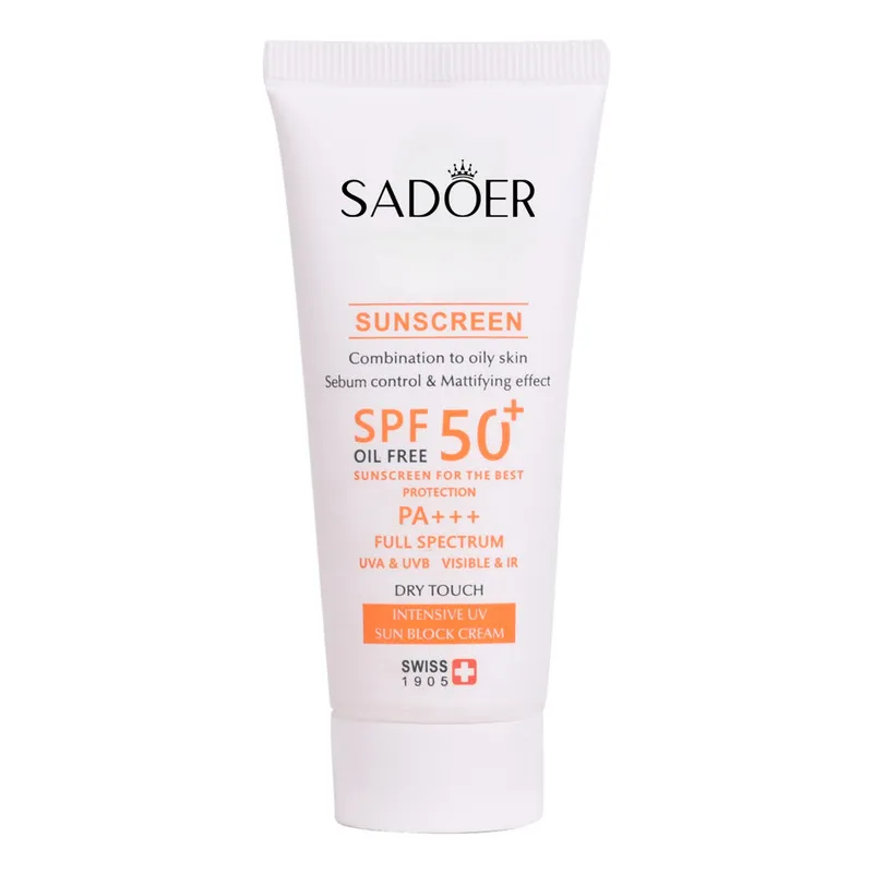 کرم ضدآفتاب بدون رنگ سادور SPF 30 مدل PI محافظ UVB,UVAوP+++ مناسب انواع پوست حجم 40 میلیلیتر