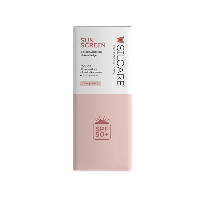 کرم ضد آفتاب رنگی دست و صورت و گردن سیلکر SPF 50 مدل Hydrating محافظ UVA و UVB مناسب برای انواع پوست حجم 50 میلی‌لیتر - تصویر 2