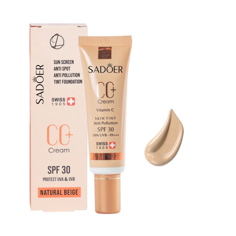 کرم پودر CC سادور SPF 30 مدل Anti Spot ، شماره 02 مناسب انواع پوست حجم 30 میلیلیتر