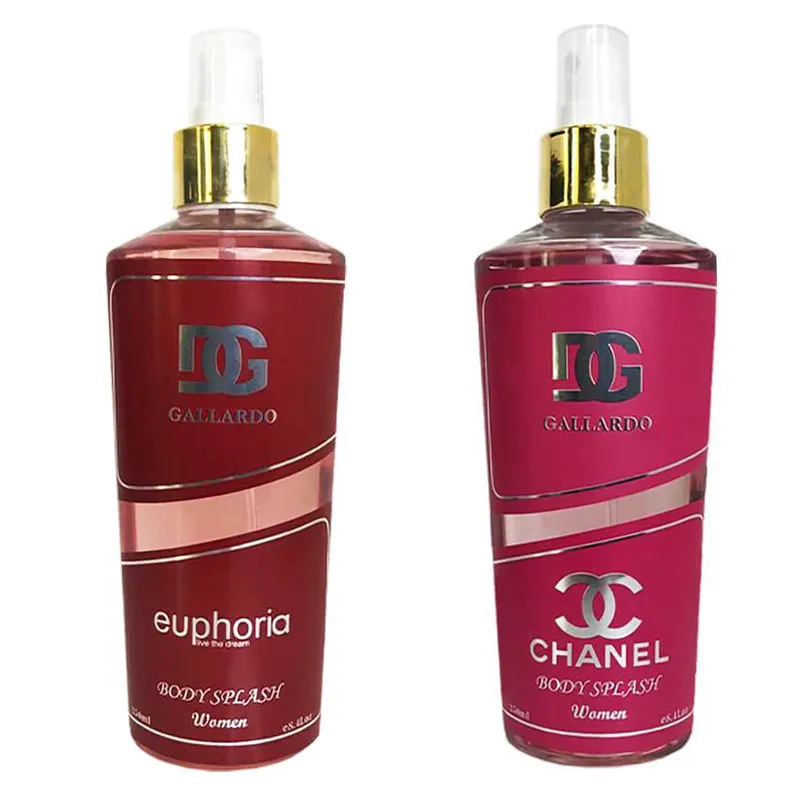 بادی اسپلش زنانه دیجی گالاردو مدل ایفوریا و چنس چنل حجم 250 میلیلیتر بسته 2 عددی