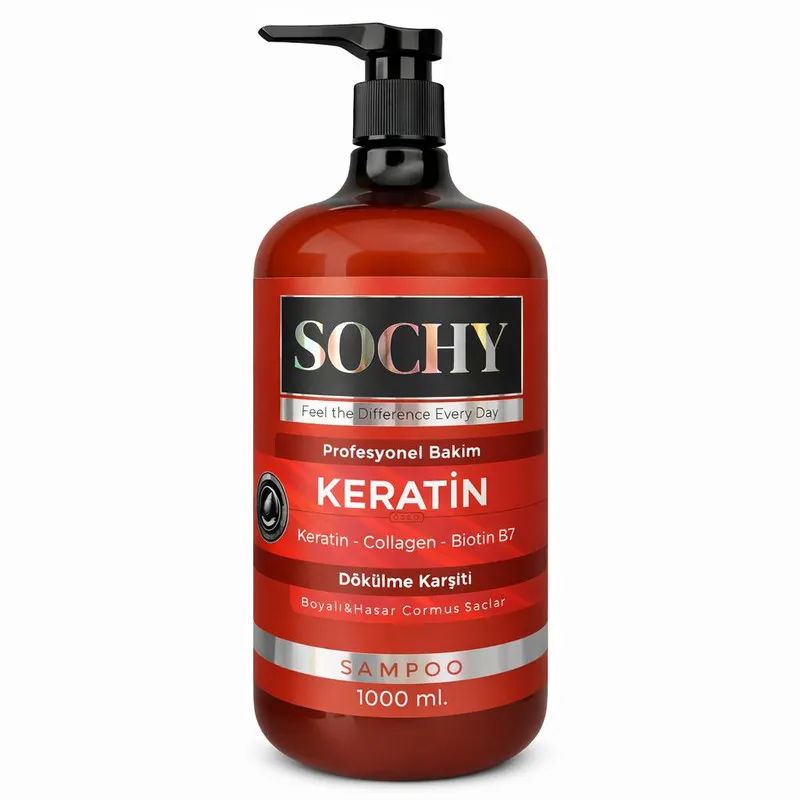 شامپو تثبیت کننده رنگ مو سوچی مدل Keratin مناسب برای موهای رنگ شده حجم 1000 میلی لیتر - تصویر 2