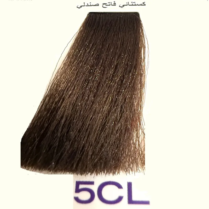 رنگ مو گلازت شماره 5CL حجم 100 میلیلیتر رنگ قهوهای روشن دودی-طلایی گرم - تصویر 2