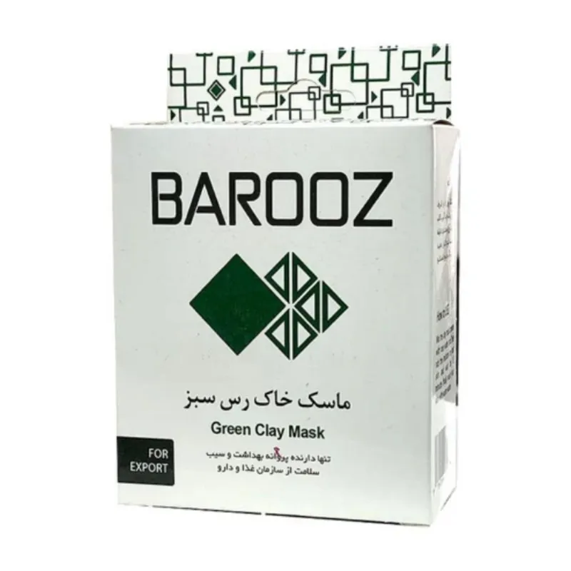 ماسک صورت باروز مدل خاک رس سبز مناسب برای انواع پوست وزن 100 گرم - تصویر 2