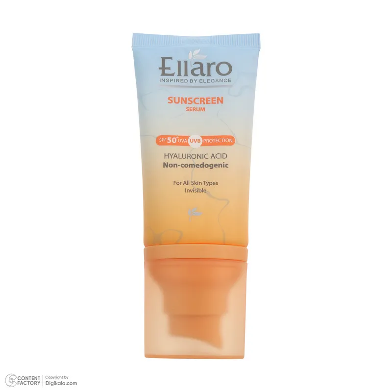 کرم ضد آفتاب بیرنگ صورت الارو SPF 50 مدل Hyaluronic acid محافظ در برابر اشعه UVA و UVB مناسب برای انواع پوست حجم 40 میلیلیتر - تصویر 4