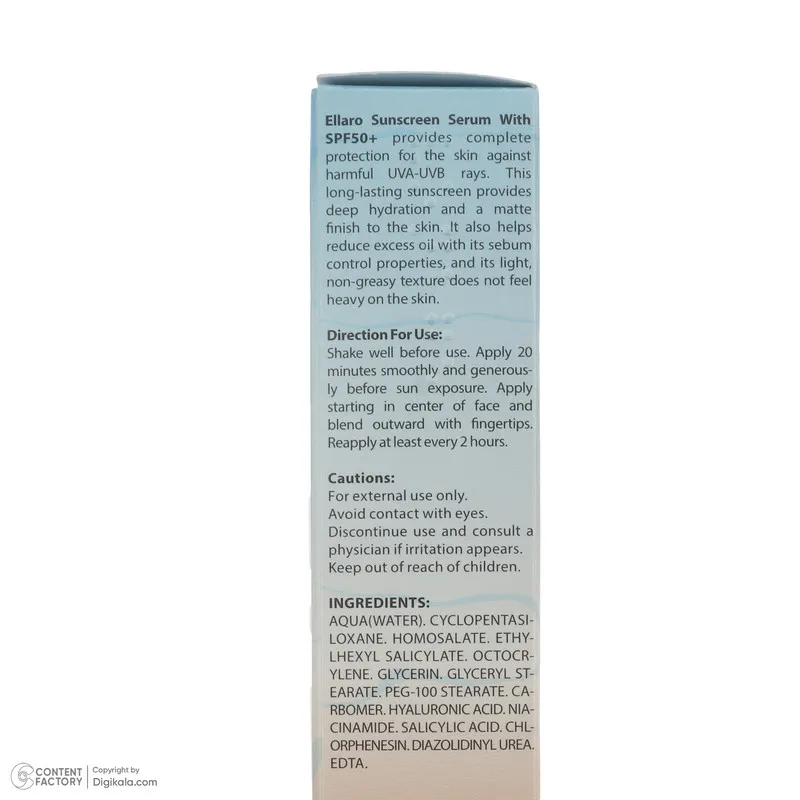 کرم ضد آفتاب بیرنگ صورت الارو SPF 50 مدل Hyaluronic acid محافظ در برابر اشعه UVA و UVB مناسب برای انواع پوست حجم 40 میلیلیتر - تصویر 5