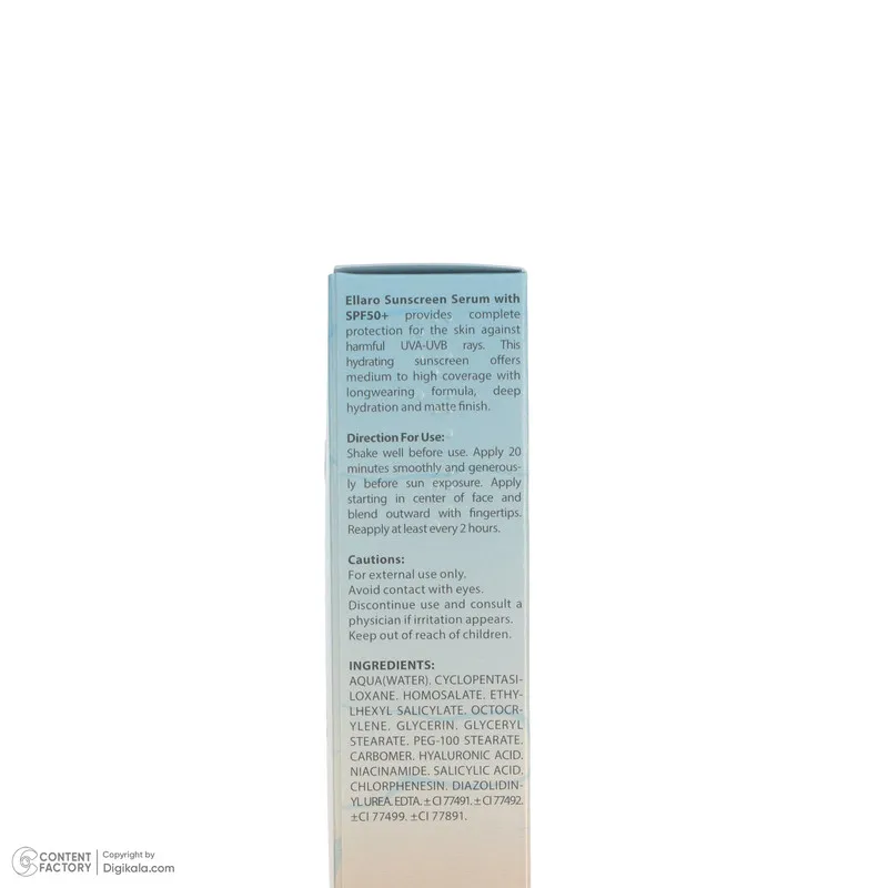 کرم ضد آفتاب رنگی صورت الارو SPF 50 مدل Hyaluronic acid محافظ در برابر اشعه UVA و UVB مناسب برای انواع پوست حجم 40 میلیلیتر - تصویر 2