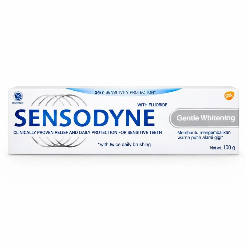 خمیر دندان ضد حساسیت سنسوداین مدل Gentle Whitening بدون طعم وزن 100 گرم - تصویر 2