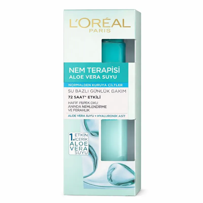 ژل آبرسان صورت لورآل مدل Nem Terapisi Aloe Vera Suyu مناسب برای پوست خشک حجم 70 میلی‌لیتر - تصویر 2