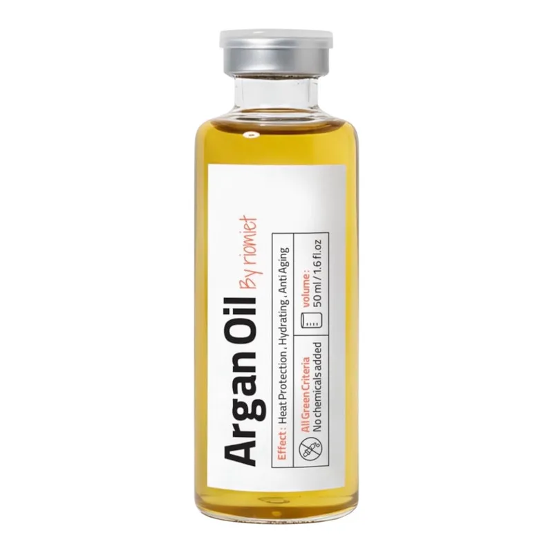 روغن آرگان مو ریومیت مدل ترمیمکننده و آبرسان مناسب برای انواع مو حجم 50 میلیلیتر