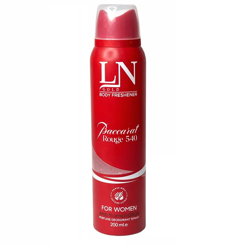 اسپری دئودورانت زنانه ال ان گلد مدل Baccarat Rouge 540 حجم 200 میلیلیتر
