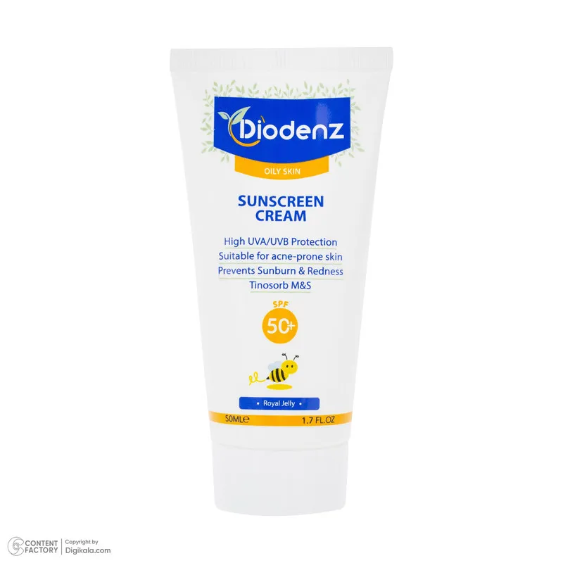 کرم ضد آفتاب بی‌رنگ صورت دیودنز SPF 50 مدل زینک ‌محافظ در برابر اشعه UVB و UVA مناسب برای پوست چرب حجم 50 میلی‌لیتر - تصویر 2