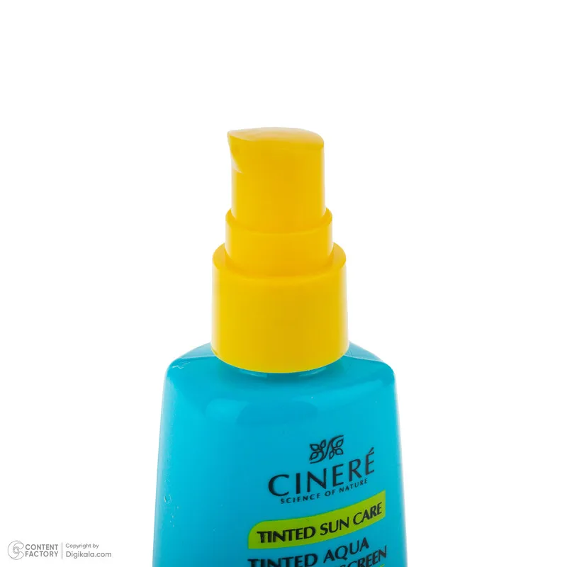 فلوئید ضد آفتاب رنگی بژ طبیعی صورت سینره SPF 50 مدل AQUA ‌محافظ UVA ،UVB و ++++PA مناسب برای انواع پوست حجم 50 میلی‌لیتر - تصویر 2