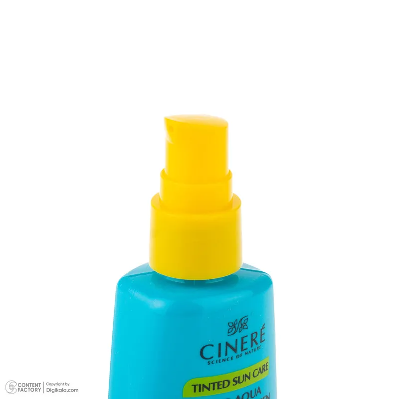 فلوئید ضد آفتاب رنگی بژ روشن صورت سینره SPF 50 مدل AQUA محافظ UVA ،UVB و ++++PA مناسب برای انواع پوست حجم 50 میلیلیتر - تصویر 2