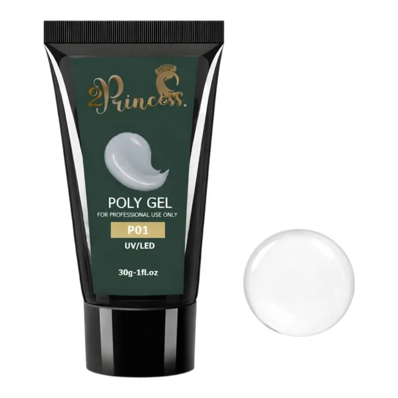 پلی ژل کاشت ناخن پرنسس مدل clear حجم 30 میلی لیتر - تصویر 2