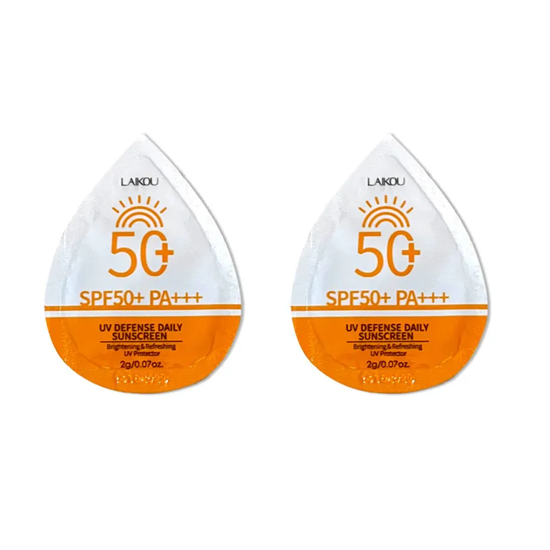 فلوئید ضد آفتاب بی‌رنگ دست و صورت لایکو SPF 50 مدل مسافرتی ساشه‌ ای محافظ UVA/UVB مناسب برای انواع پوست حجم 2 میلی‌لیتر بسته 2 عددی