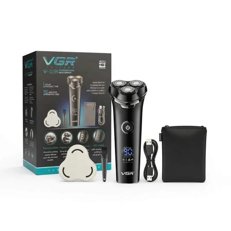 ماشین اصلاح موی صورت شارژی وی جی ار مدل V-329 - تصویر 2